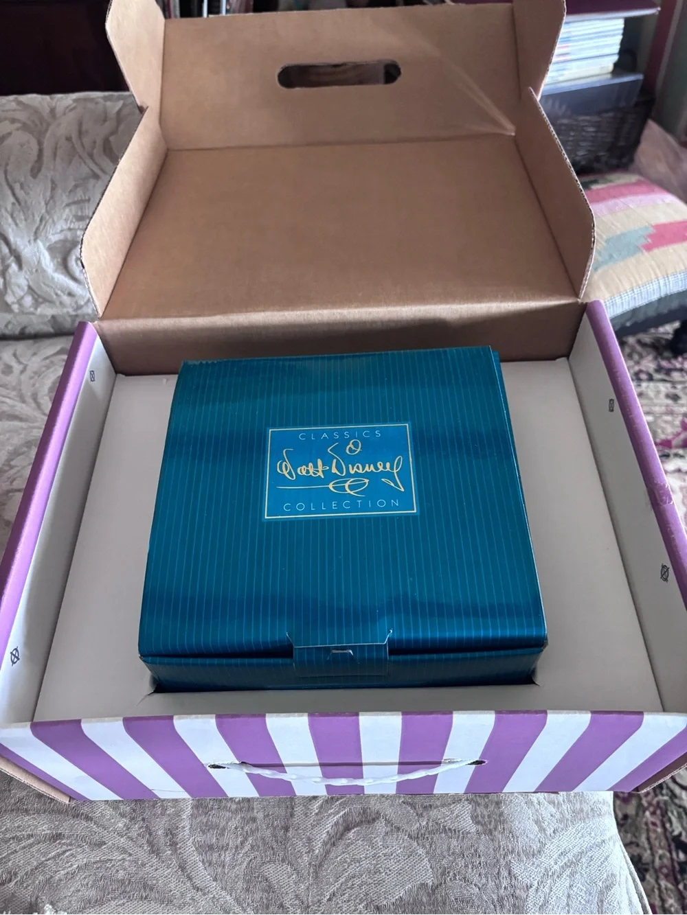 Disney Lady and the Tramp Purple and White Collectible Trinket Box